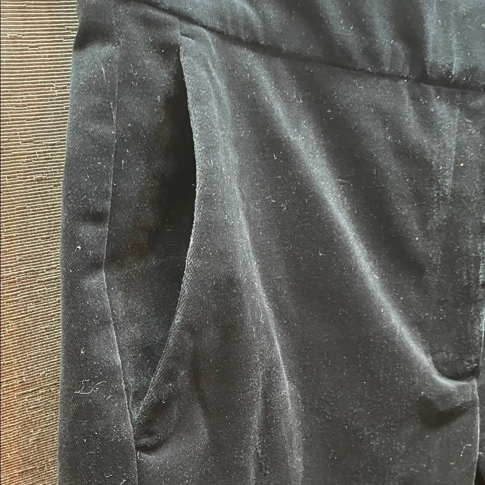J. Crew collection Elegant velvet Black Straight Leg Pants - Picture 8 of 10